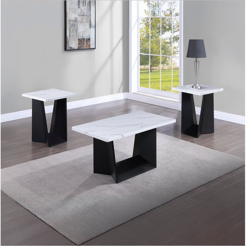 Ensemble de table basse moderne et moderne 3 pièces