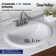 20'' x 17'' White Oval Vitreous China Drop-in Bathroom Sink with Overflow