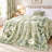 Botanical Print Plush Throw Blanket, Floral Lightweight Cozy Fleece Bed Blanket for Sofa Couch Bedroom Living Room Home Decoration-135620817