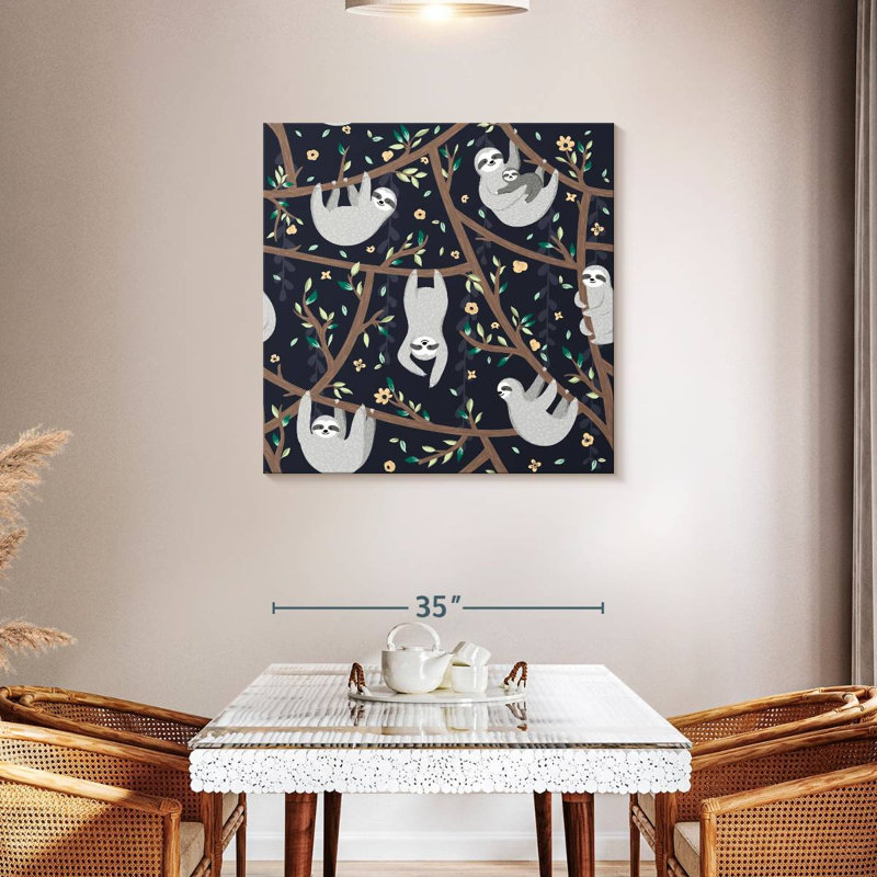 Brampt Hanging Sloths, 36" H x 36" W