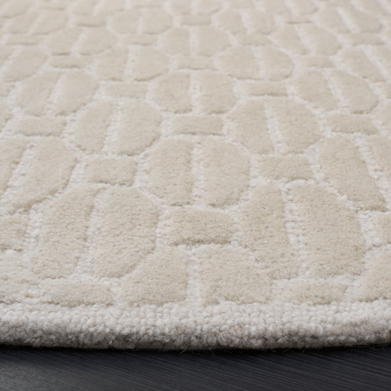 Fifth Avenue Hand Tufted Wool, Cotton Geometric Indoor Rug, Round 6'