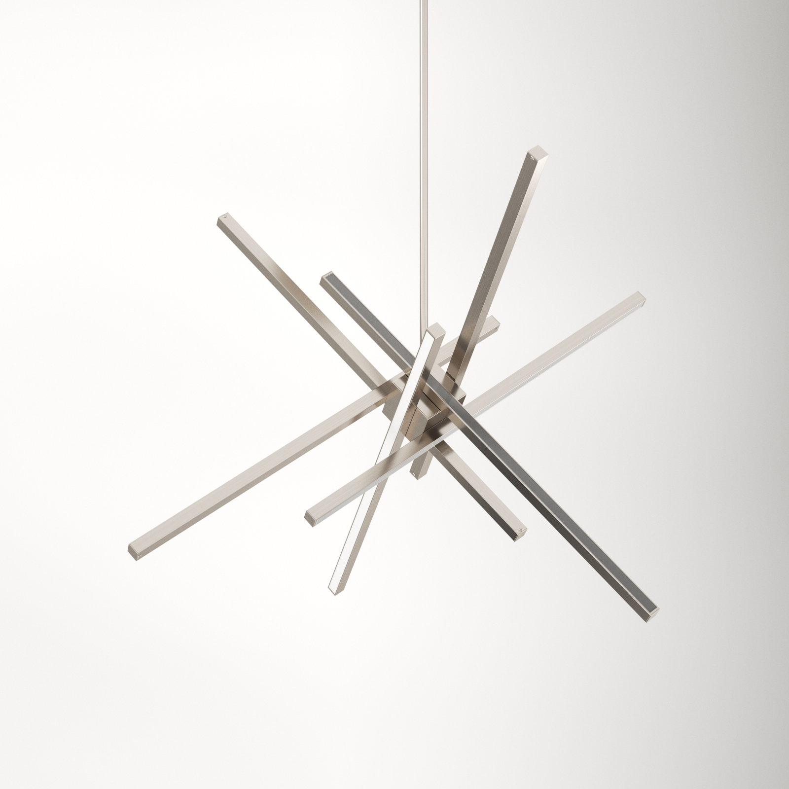 Rochelle 6-Light Chandelier, Brushed Nickel, 39"