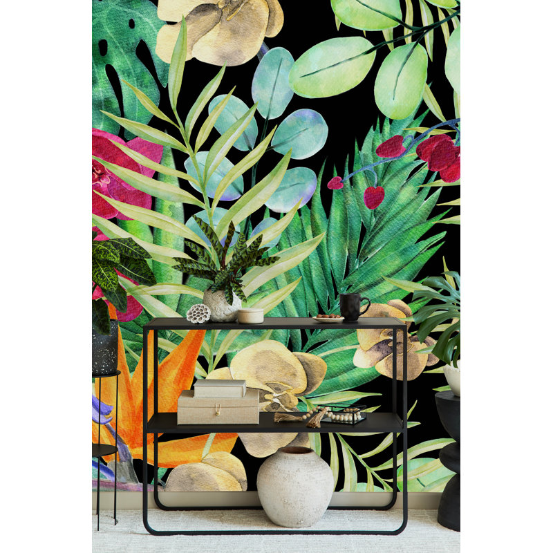 Murale feuilles exotiques Kelecik, L 100 po x L 100 po