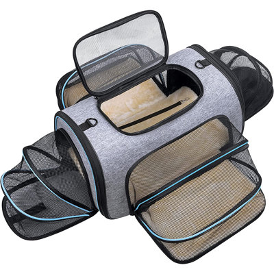 Courroies pour animaux de compagnie approuvées par la compagnie aérienne, sangles de voyage souples pour animaux de compagnie, sangles de chat extensibles à 4 côtés, avec coussins en laine, convenant aux chats, chiots et petits chiens