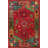 Red Tone Floral Pattern Base Rug Machine Washable-2020579815