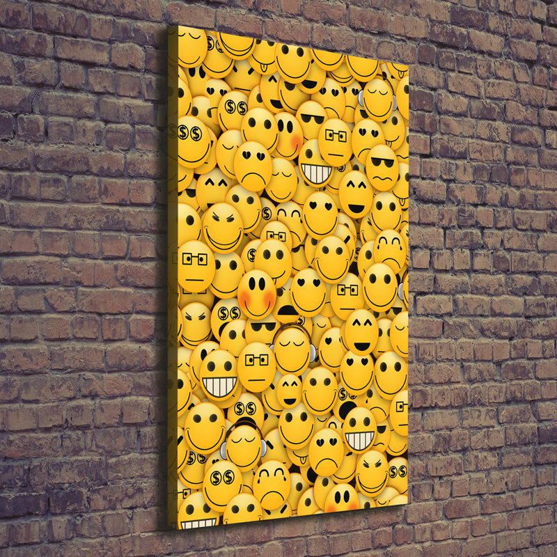 Emoticons - Wrapped Canvas Print