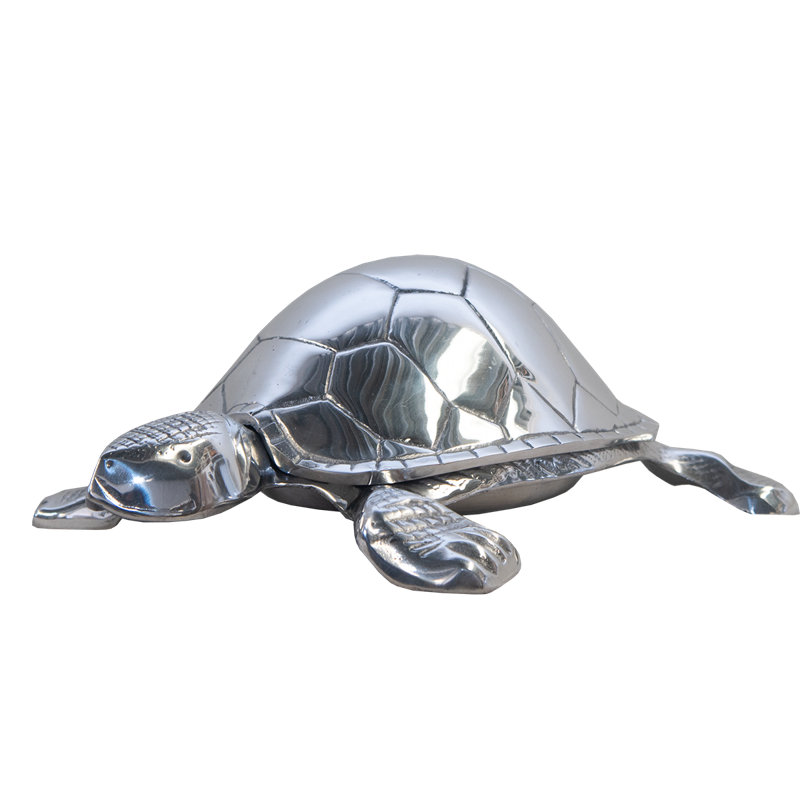 Pewter Serving Turtle with Shell Lid