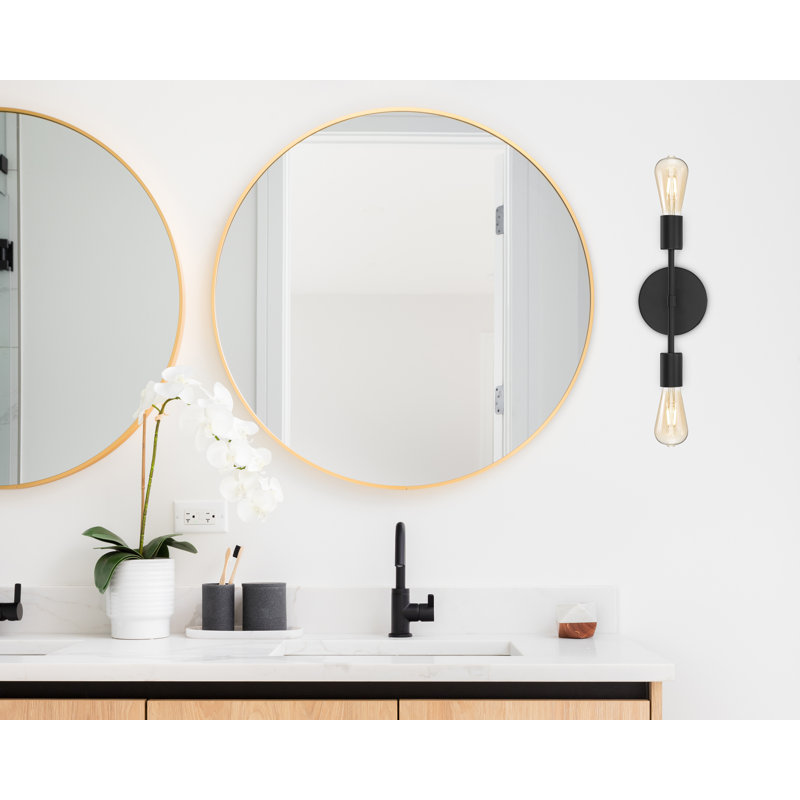 Herrald Steel Armed Sconce, Matte Black