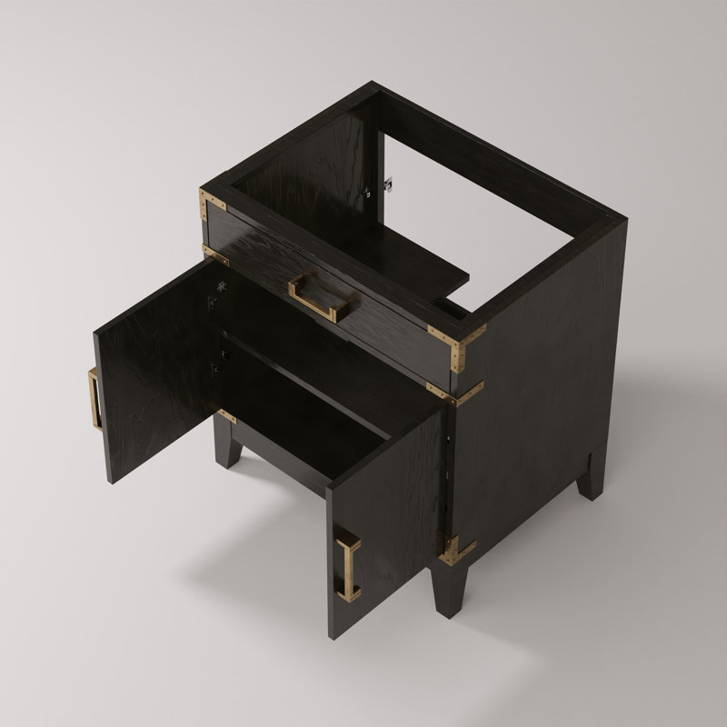 Meuble-lavabo simple en chêne noir l 30 po x P 22 po