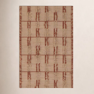 Celia Brown Hand-Woven Striped Wool Rug