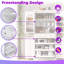 Garde-manger de style campagnard 71 pouces UnaNoxa avec 3 organisateurs coulissants et 6 tablettes-129059920