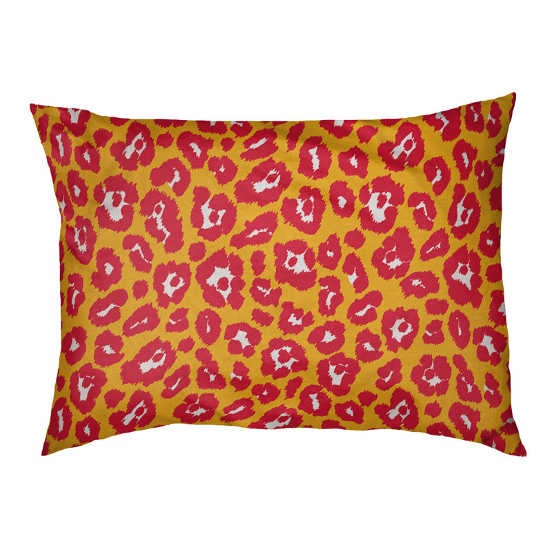 Coussin pour chien Baltimore Football, Grand (l 30 po x P 40 po x H 5 po), Or / blanc / rouge