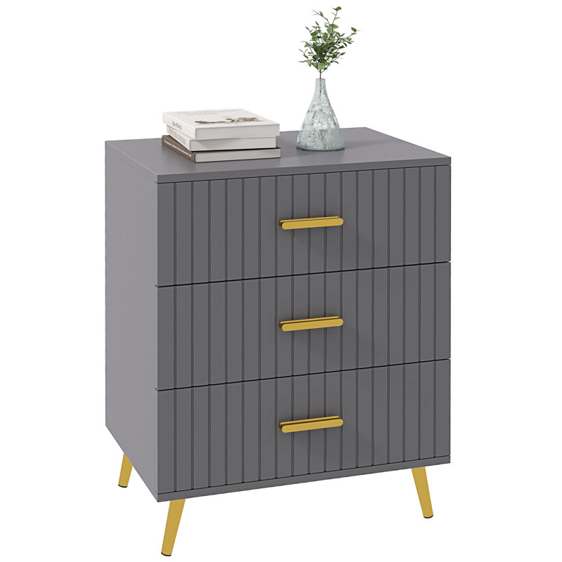 Corbinian 60cm W 3 - Drawer Chest of Drawers