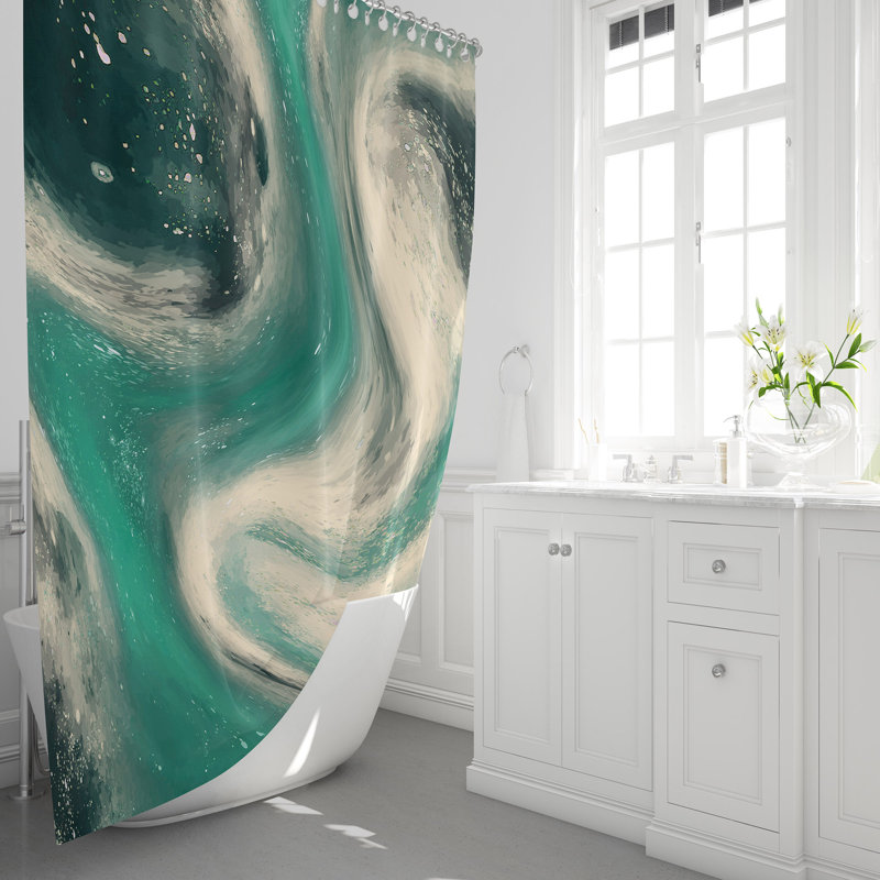 Abstract Shower Curtain, 72" H x 70" W