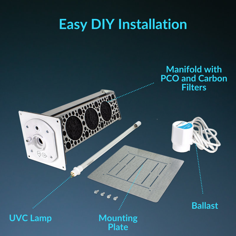 Haven Plus White HVAC Air Purifier with Carbon Filter