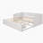 Wooden Daybed with Trundle Bed and Two Storage Drawers, Extendable Bed Daybed