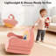 Canapé-lit pliable pour tout-petit, chaise tout-petit confortable 2-en-1 et chaise longue pour la lecture, salle de jeux, canapé pour enfants pour cadeau d'anniversaire, arc-en-ciel rosé