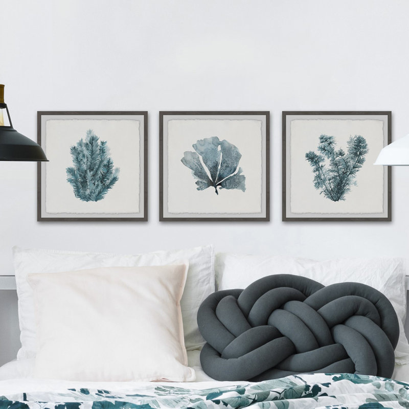Verts - Ensemble de 3 reproductions de cadres photo sur papier, H 24 po x l 24 po x L 1,5 po