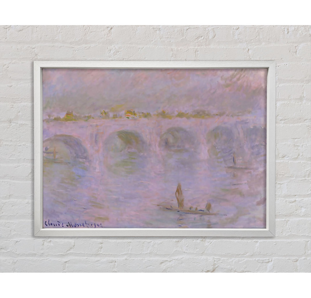 Monet Waterloo Bridge in London - Einzelner Bilderrahmen Kunstdrucke auf Leinwand