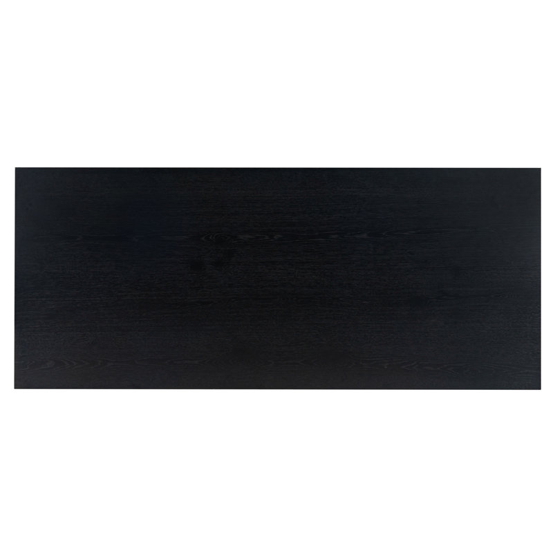 Ariella 5 Drawer Wood Desk, Black