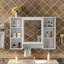Armoire de toilette 3 en 1, armoire à pharmacie murale avec tablette réglable et porte à fermeture en douceur, miroir haute définition avec rangement pour meuble-lavabo de salle de bain-1609107770