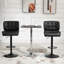 Ensemble de 2 tabourets de bar avec siège réglable, coussin rembourré épais et repose-pieds en métal pour bar personnel