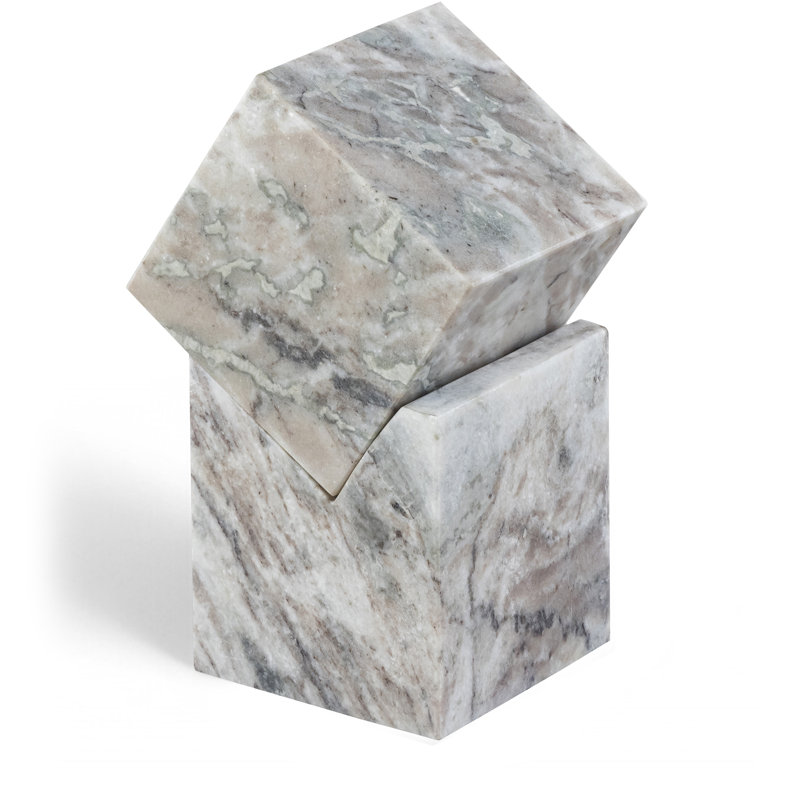 Quadruple marbre Figurines abstraites et sculptures, Brun