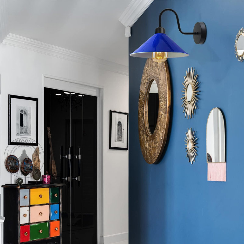 Armed Sconce, Navy Blue