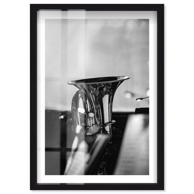 Jazz Nights Shadowbox Print Framed Photography by Notoriart, Black Frame, 21 x 31