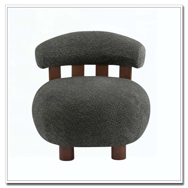 Fauteuil d'appoint en tissu Bouble, Gris foncé