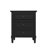 Black Nightstand with Three Drawers, Fully Assembled-863231363