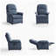  Fauteuil inclinable avec dossier épais, réglable de 110 ° à 160 °-1597159289