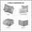 Elegant Cotton Bedding Sets, Oversized Grey Damask Comforter For Cal King