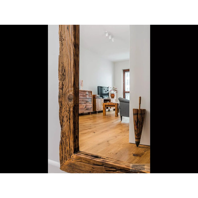 Jodha Rectangle Solid Wood Wall Mirror