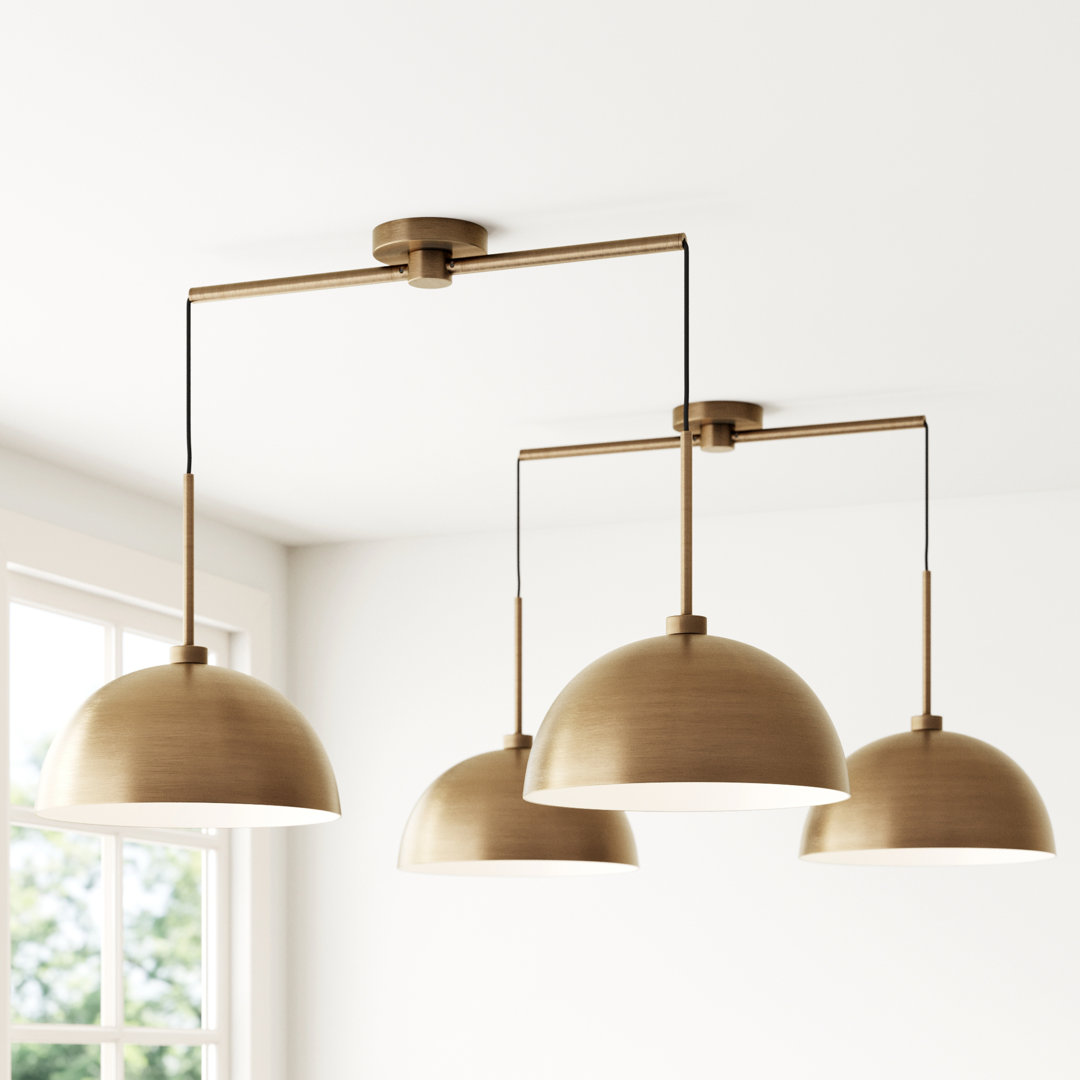 Corbo 2 - Light Kitchen Island Dome Pendant 2-Pack Kitchen Island Drum Pendant Light Nathan James Shade 