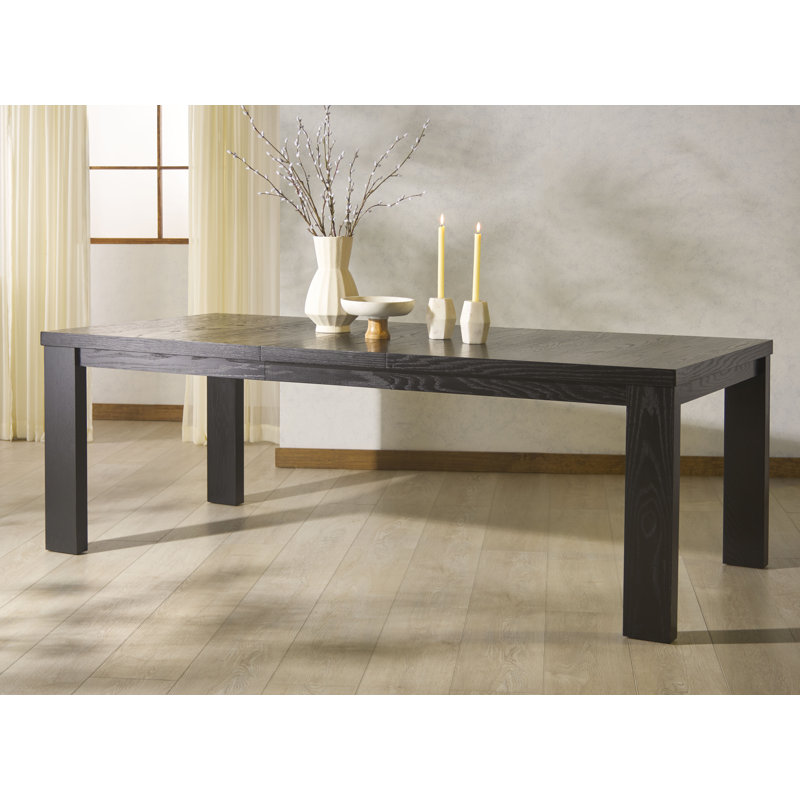 Desmond Extendable Wood Dining Table, Black