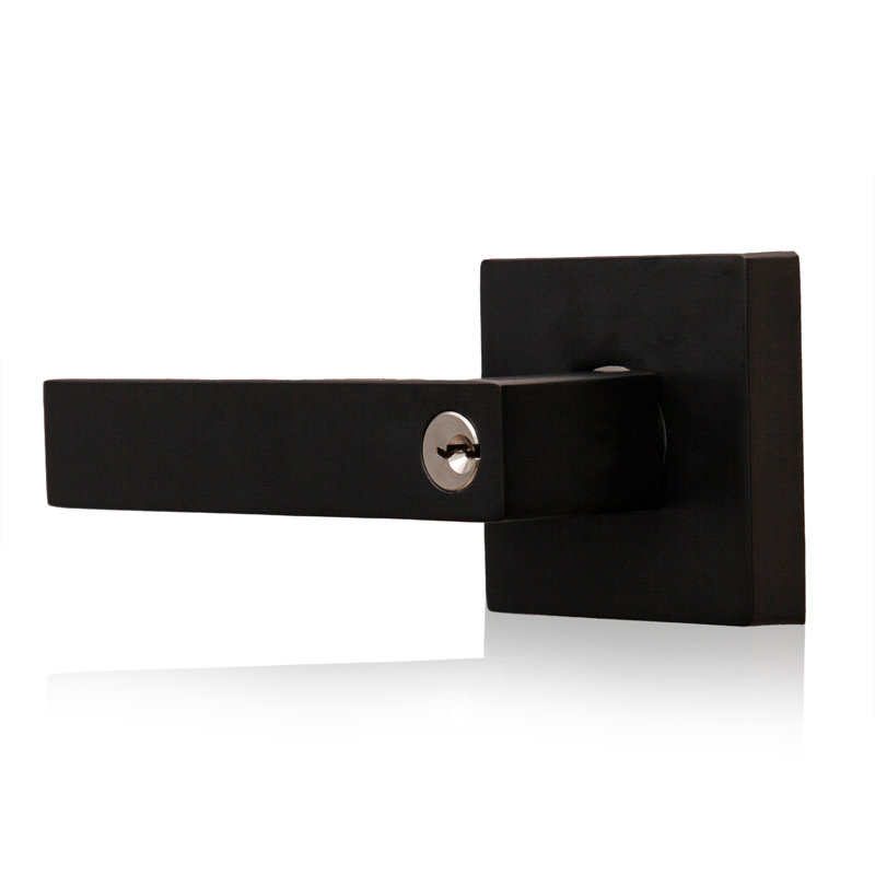 XFORT Quad Entrance Knob Set, Door Knob with Lock for Internal Wooden Doors, Complete Set with Tubular Latch and 3 Keys
