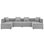 Canapé modulaire d'extérieur rembourré 6 pièces Modway Saybrook