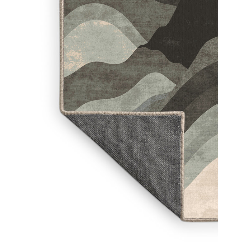 Tapis moelleux moelleux en peluche rustique à motif d'arc rustique Rodolfo, 4 x 2