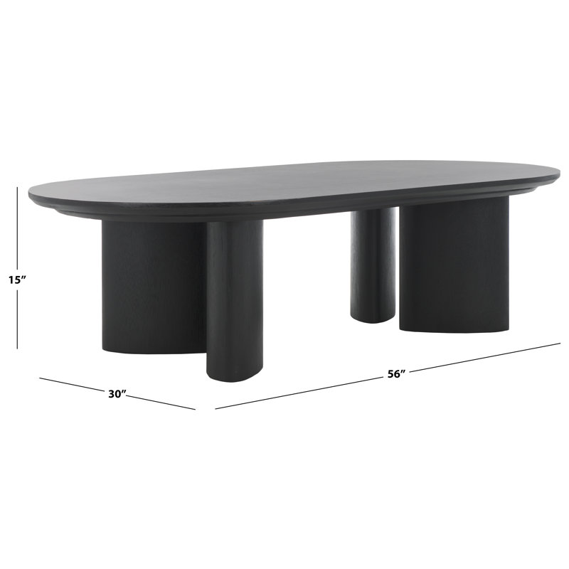 Barnard Oval Wood Coffee Table, Black