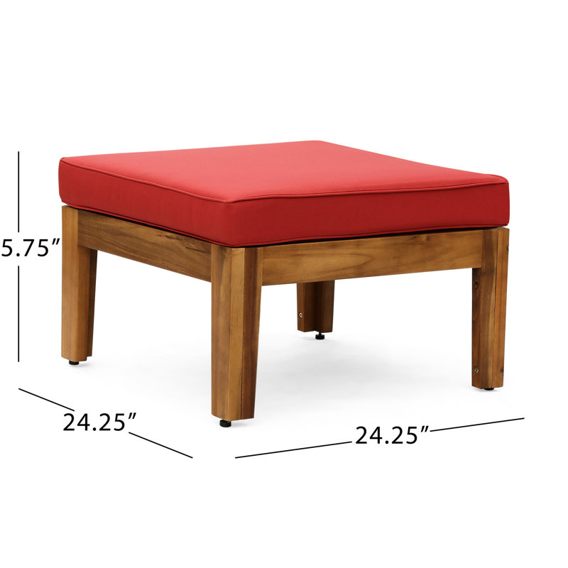 Canapé modulaire d'extérieur rouge en bois