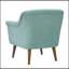 Fauteuil surdimensionné de style Mid-Century aigue-marine bleu sarcelle avec accoudoirs arrondis et sièges confortables pour des espaces de vie élégants
