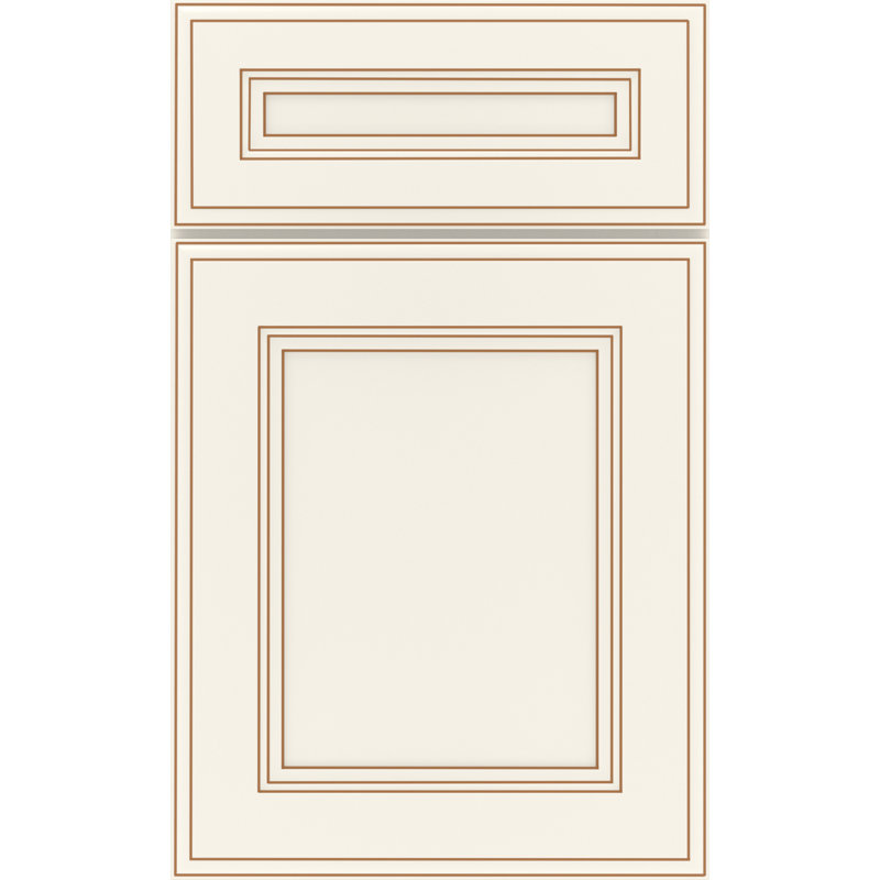 Dwelling Bramley Door Sample, Maple, Chalk w/Caramel Glaze