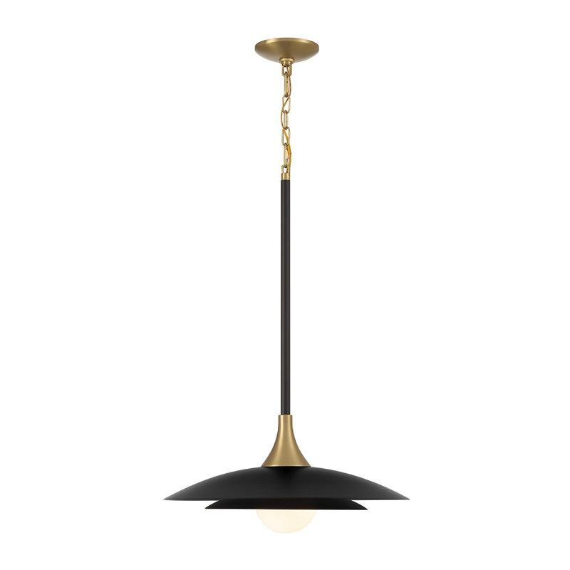 Luminaire suspendu 1 lumière Welsh, Noir