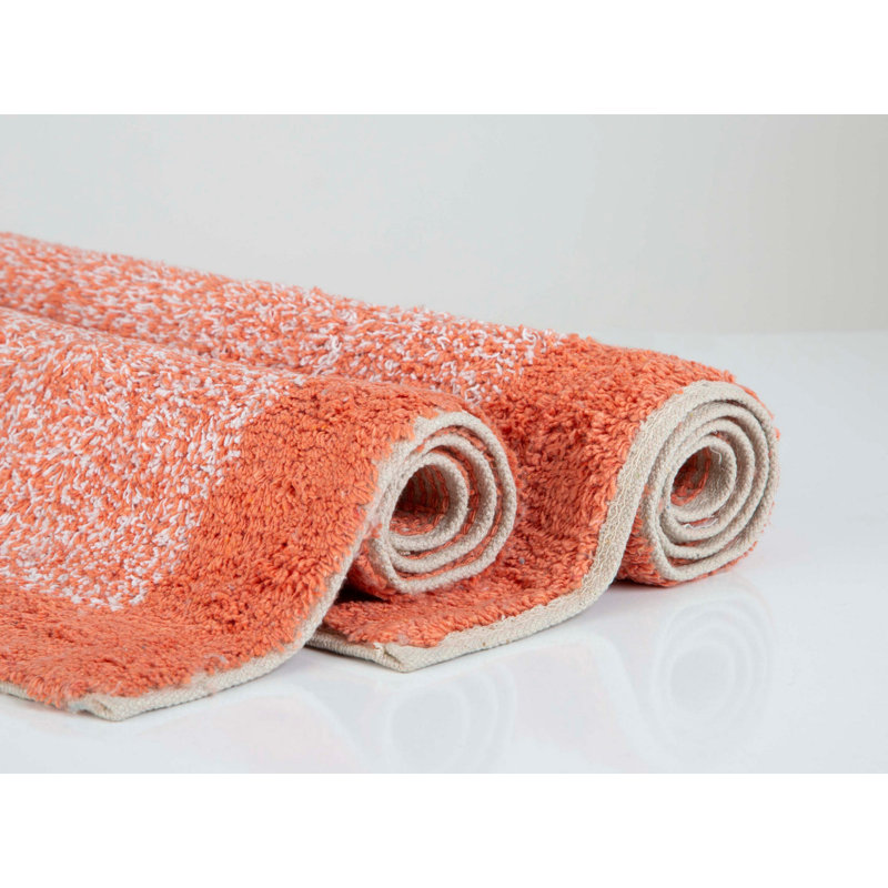 Ensemble de 2 tapis de bain Hazem, Corail