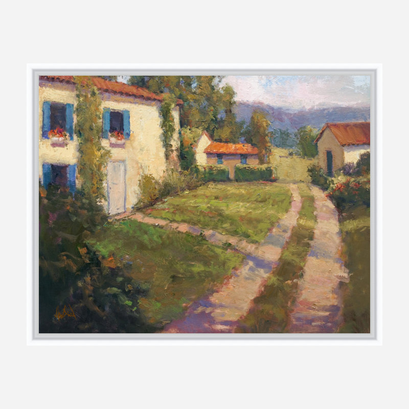 Blue Shutters Print by John Beard, White