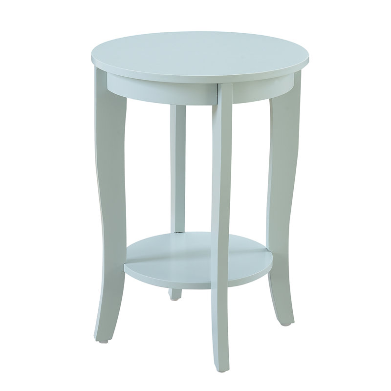 Carbin Round End Table, Sea Foam