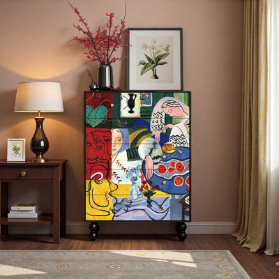 French Retro Painted Style Accent Chest