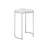 Contemporary End Table With White Marble Look Laminate And Grey Metal Legs For Bedroom Modern Base