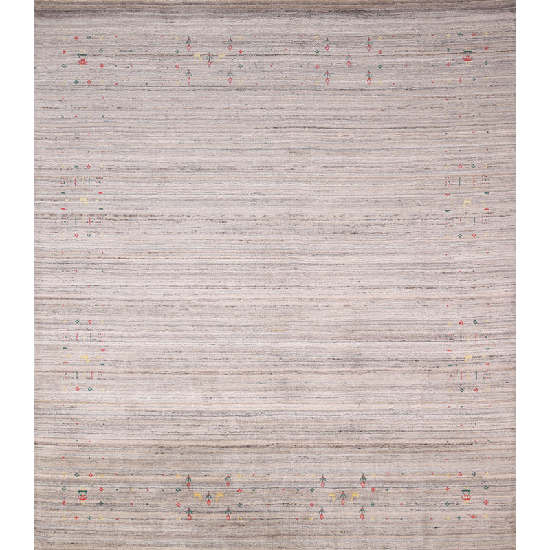 Tapis tribal à rayures Gabbeh 8 x 8